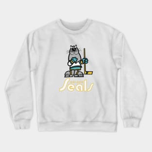 Defunct California Golden Seals Hockey Sparky Crewneck Sweatshirt